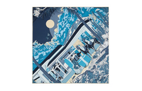 HERMES Silk Scarves Women's Blue