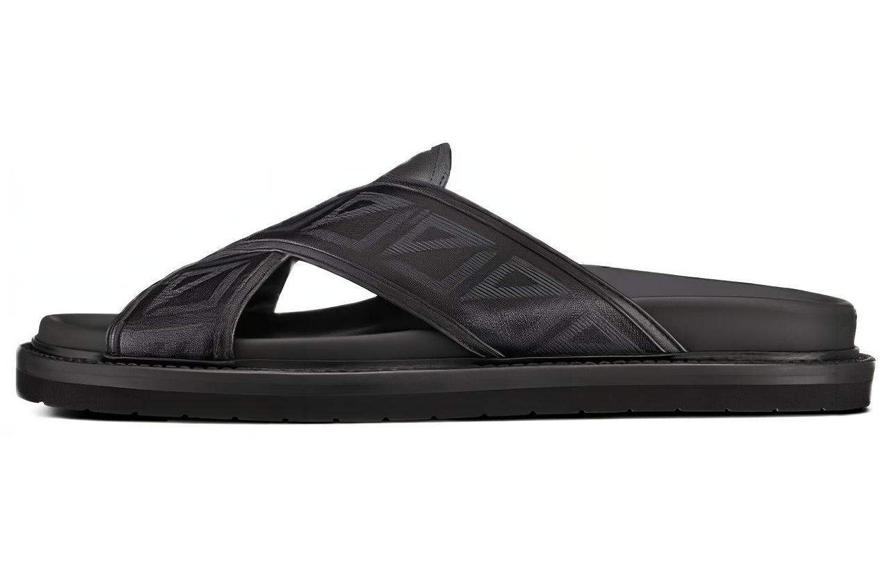 DIOR Aqua Slip Resistant Slide Slippers Men's Black