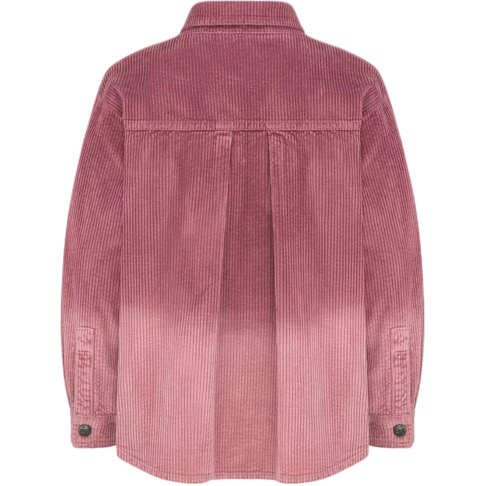 DIOR Wide Spread Collar Corduroy Dyeing Straight Fit Single Breasted Long Sleeved Pink Kids'