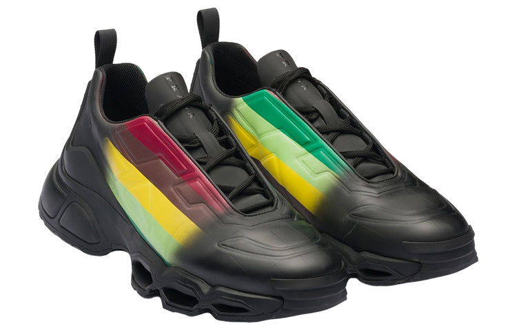 PRADA Collision Cross Sneaker Black Apple Green