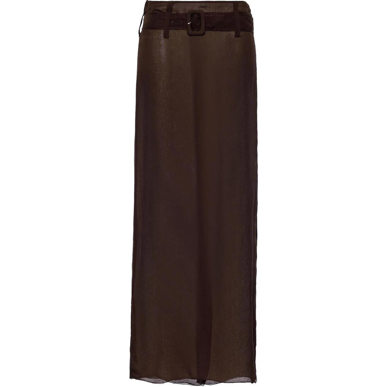 PRADA Casual Long Skirts Women's Coffee Brown