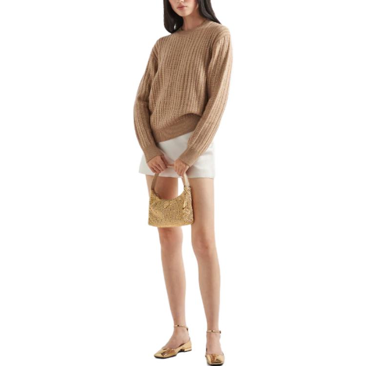 PRADA Cashmere Sweaters Women's Khaki