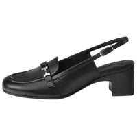HERMES Chunky Heel High Heels 5cm Women's Black