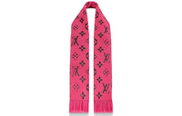 LOUIS VUITTON Knit Scarves Unisex Pop Red