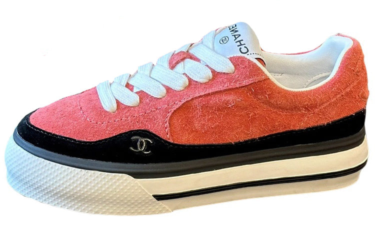 CHANEL Low-Top Skateboard Shoes Women's Pink