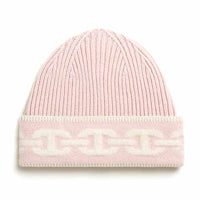HERMES Cashmere Beanies Women's Pink Apricot