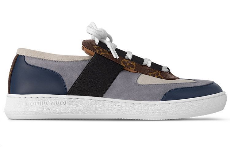 LOUIS VUITTON Lous Sneakers 'Blue Grey With Brown Monogram' Women's