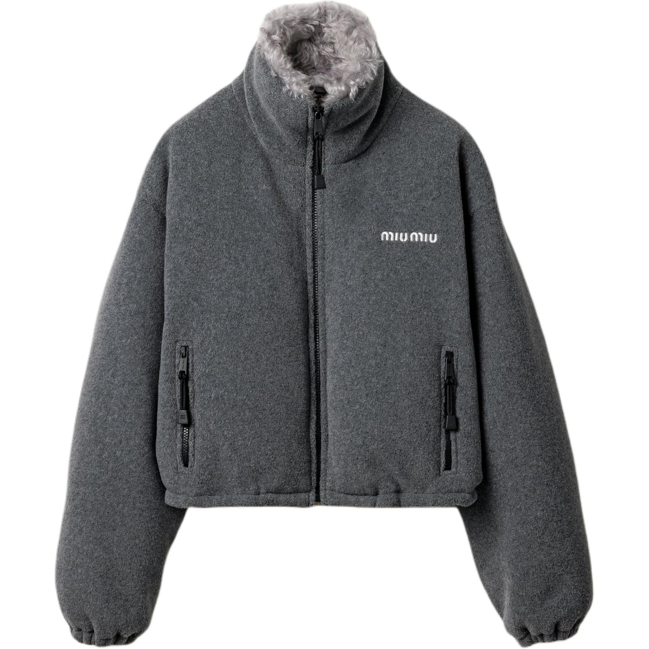 MIU MIU FW24 Down Jacket Women's Gray