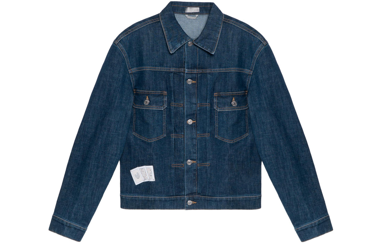 DIOR x KENNY SCHARF Denim Jacket Men's Blue