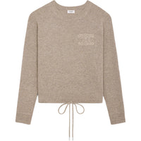 CELINE Triomphe Crew Neck Sweater In Wool And Cashmere