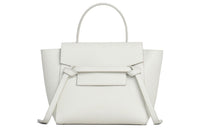 CELINE Grained Calfskin Handbag Catfish Bag Shoulder Bag Crossbody Bag Handbag Women's White