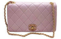 CHANEL Lambskin Mouth Cover Bag Crossbody Bag Shoulder Bag Women's Pink