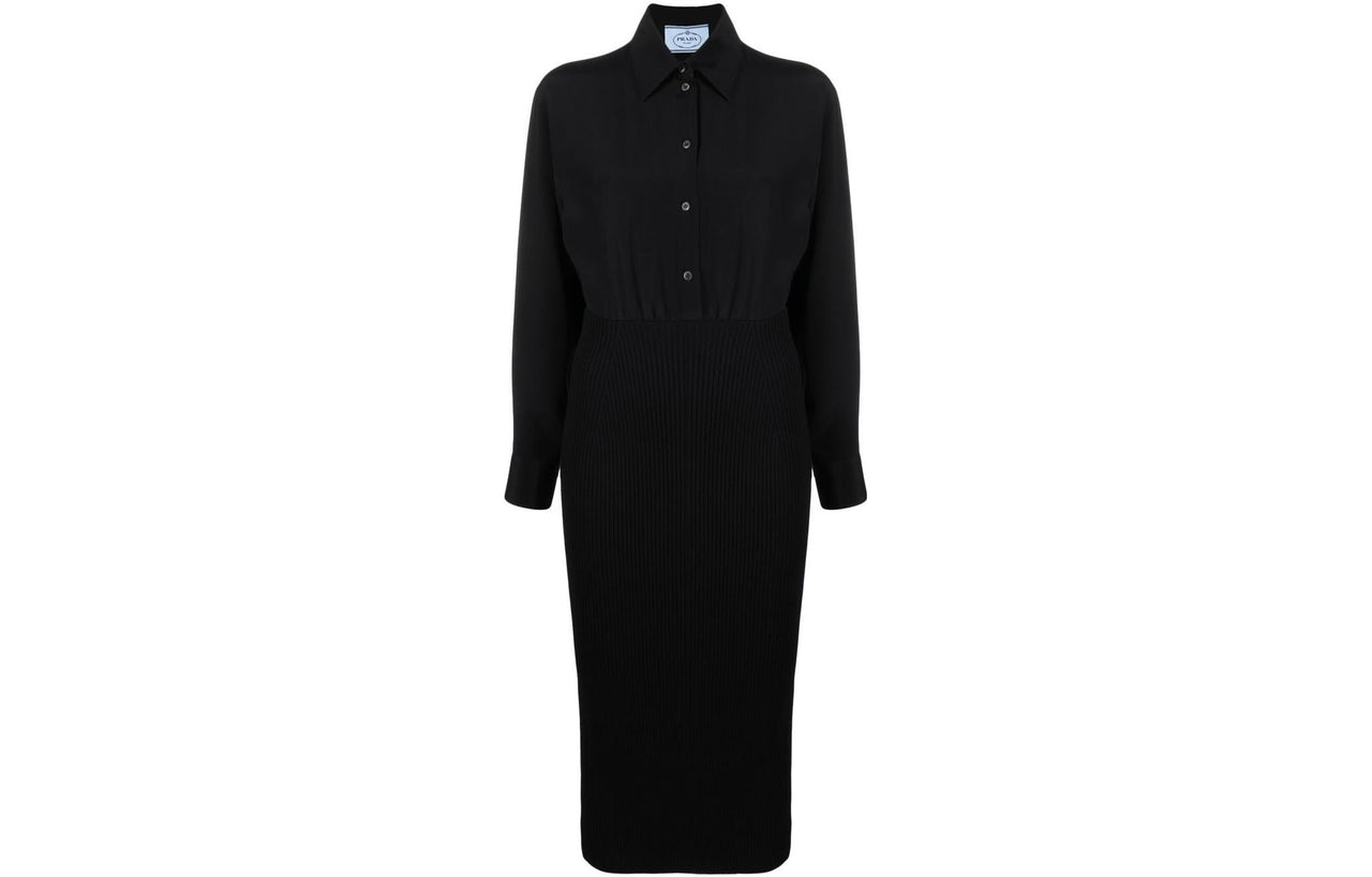 PRADA FW22 Long-Sleeved Dresses Women's Black