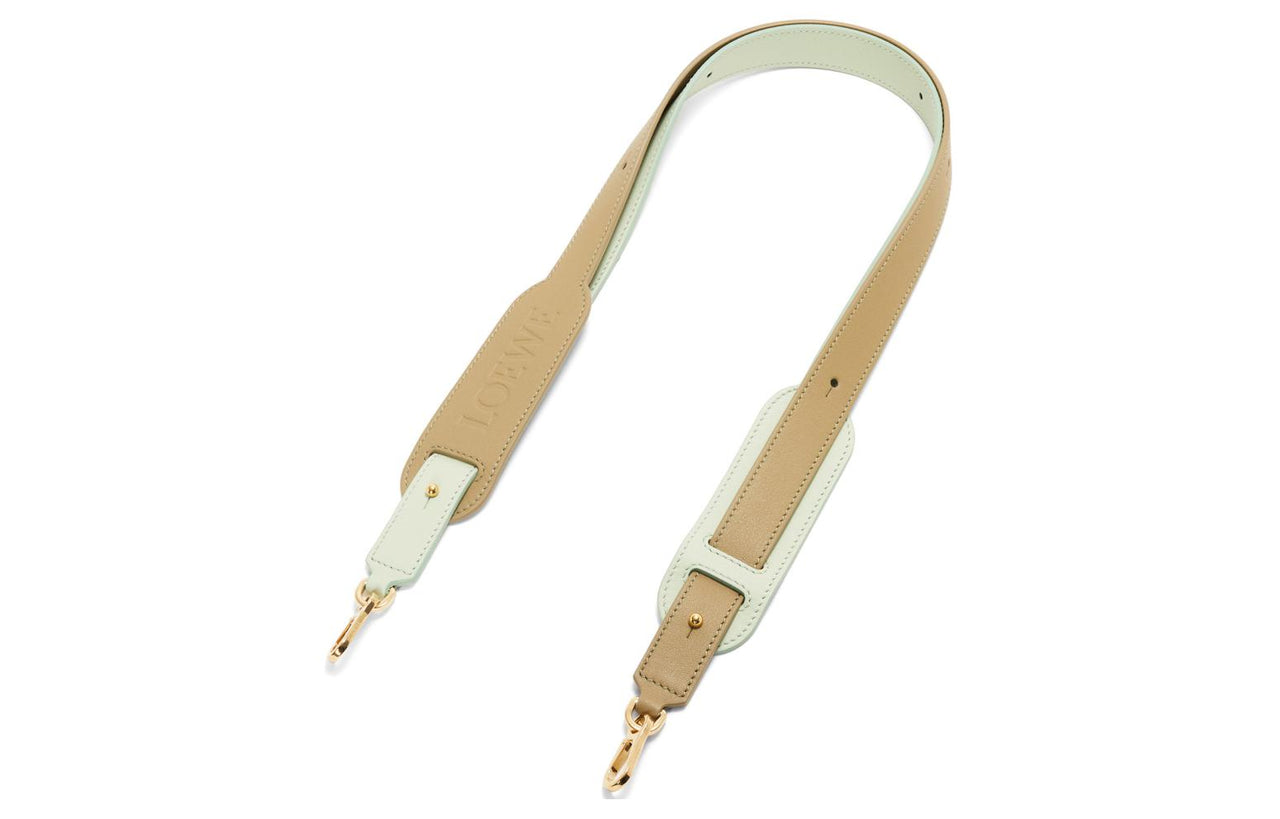 LOEWE Calfskin Bag Strap Women's Earth Green With Spring Jade Color
