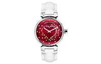 LOUIS VUITTON Wrist Watch Quartz Movement Leather Watch Bands Red Watch Dial Women's Watch Q13M20