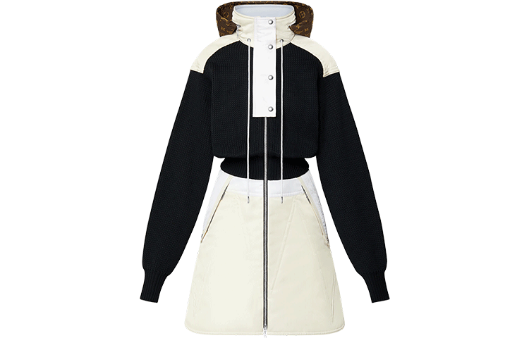 LOUIS VUITTON New Quarterly Products Of LV Long-Sleeved Dresses Women's Black