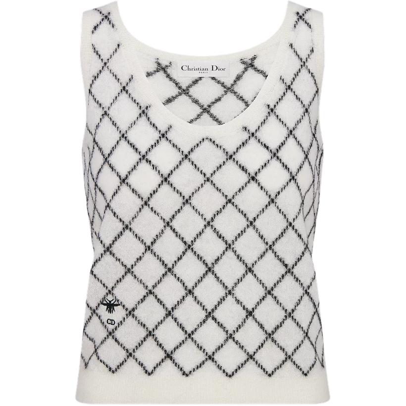DIOR SS24 Knitwear Women's 2 Pack Black White Plaid