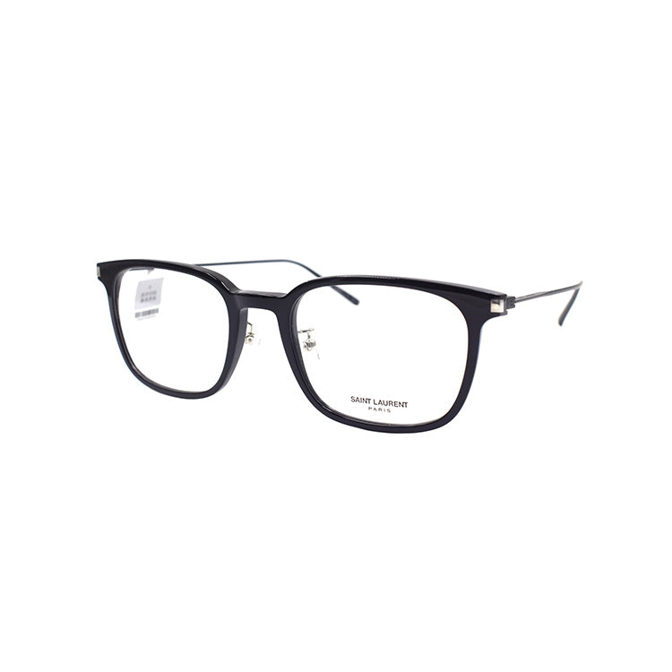 SAINT LAURENT Plate Frame Irregular Shape Eyeglass Frames Unisex Black
