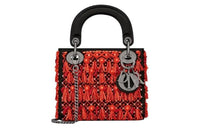 DIOR Lady Dior Satin Lady Dior Bag, Shoulder Bag, Crossbody Bag, Handbag Mini Women's Black/Red