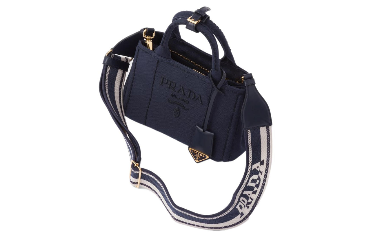 PRADA Fabric Shoulder Bag, Crossbody Bag, Handbag Mini Women's Marine Blue