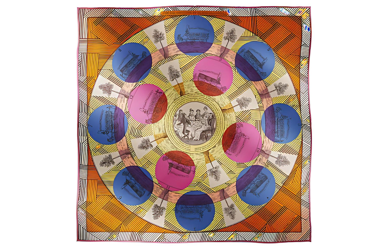HERMES Silk Scarves Women's Multicolor