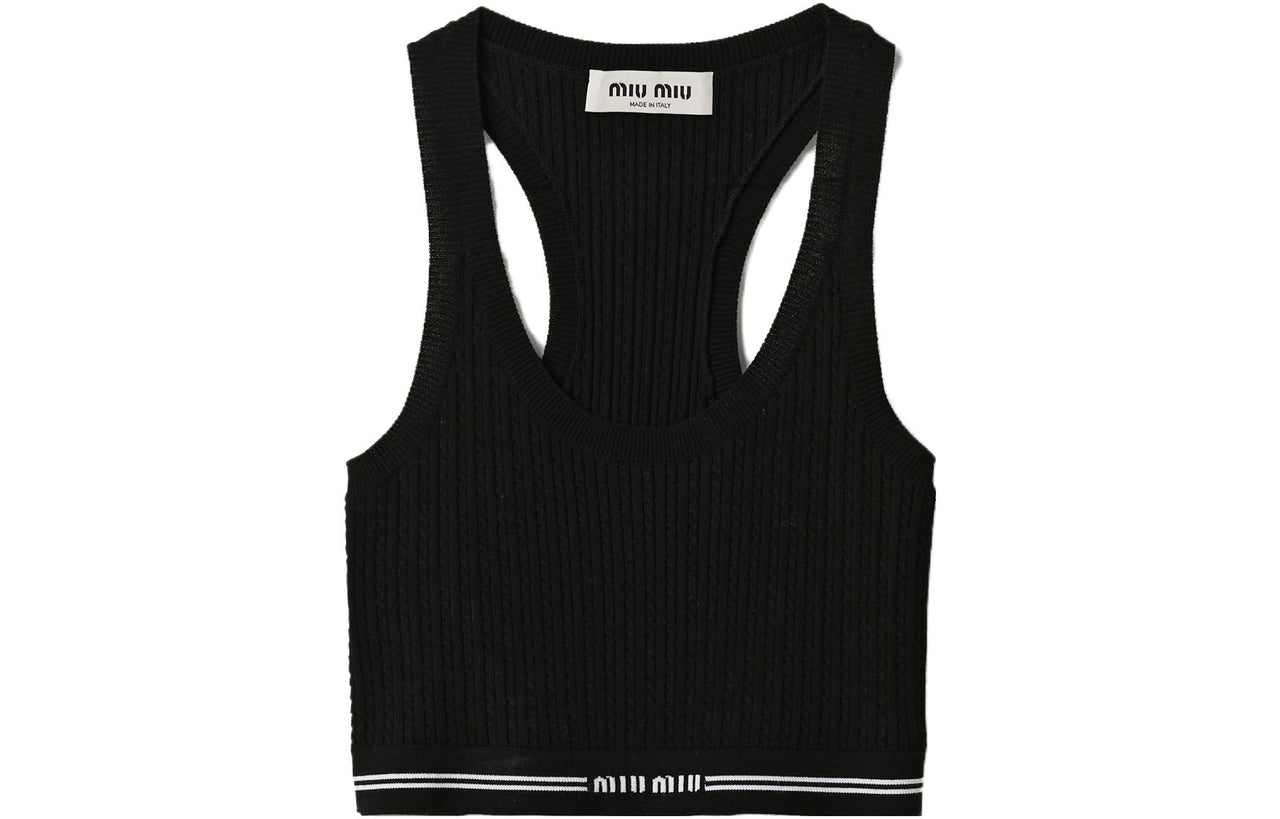 MIU MIU Tank Tops Women's Black