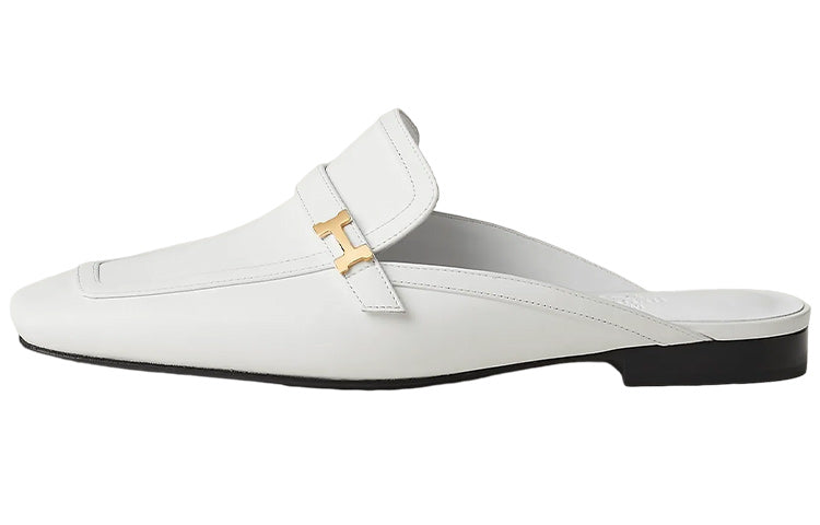 HERMES Groupie Stylish Sandals Women's White