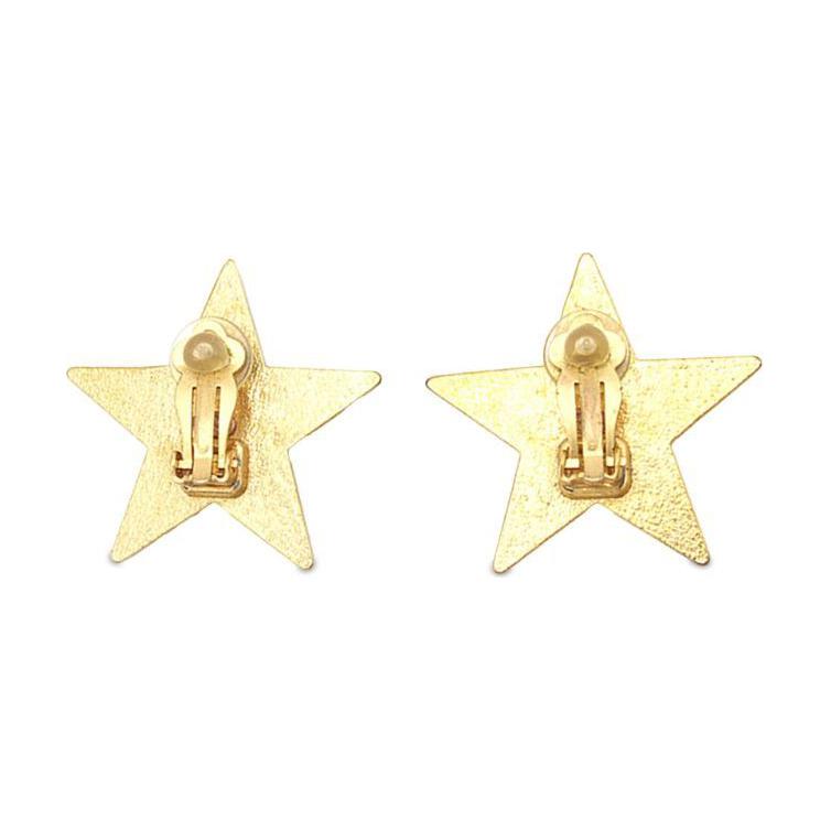 CHANEL 2001 CC embosses Star Brooch