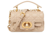 DIOR Calfskin Shoulder Bag Crossbody Bag Handbag Mini Women's Pink Beige