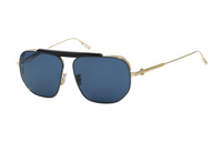 DIOR Pure Titanium Plastic Metal Irregular Shape Sunglasses Women's Gold