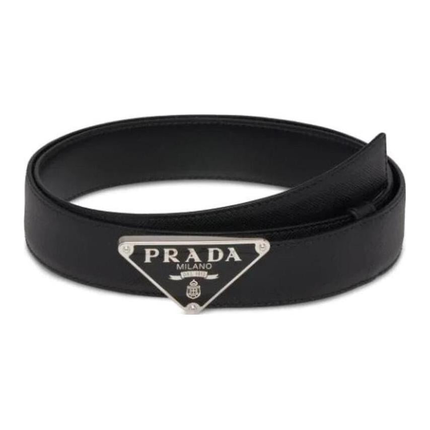 PRADA Leather Belts Men's Black