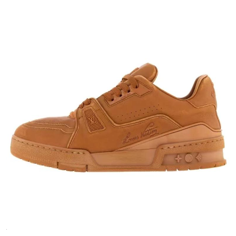 LOUIS VUITTON Trainer Low-Top Skateboard Shoes Men's Brown