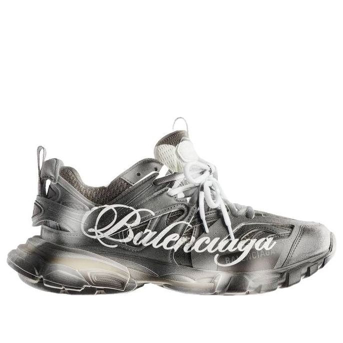 (WMNS) Balenciaga Track Stencil Logo Sneaker 'Black White' 542436WTKIS1090