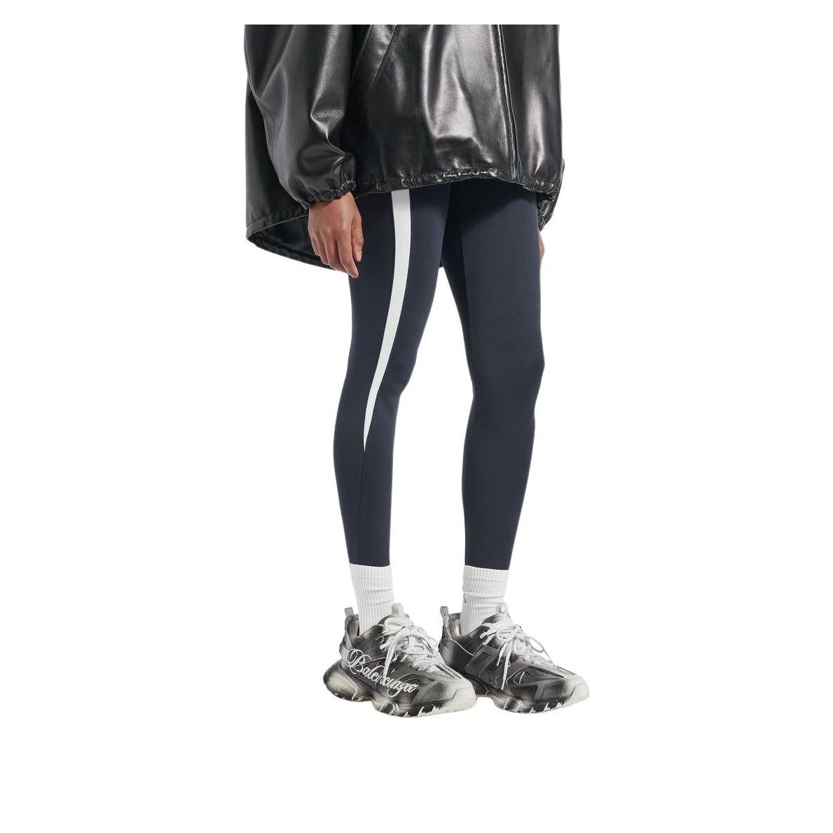 (WMNS) Balenciaga Track Stencil Logo Sneaker 'Black White' 542436WTKIS1090