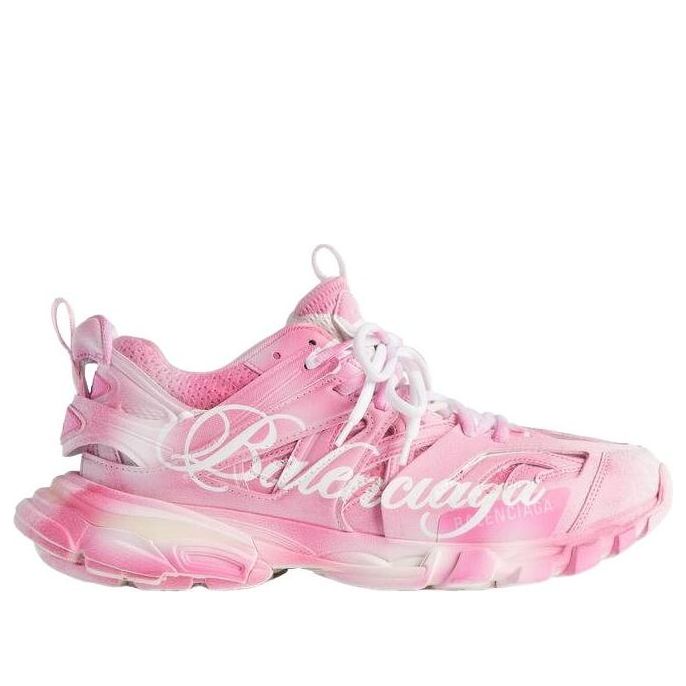 (WMNS) Balenciaga Track Stencil Logo Sneaker 'Pink White' 542436WTKIS5090