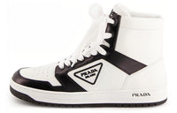 PRADA Abrasion Resistant High Top Skateboard Shoes Women's White Black