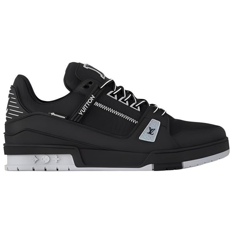 LOUIS VUITTON Trainer Water-Resistant Low-Top Skateboard Shoes Men's Black