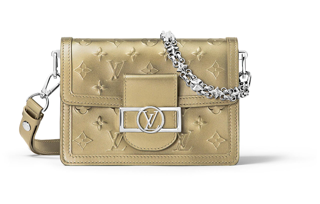 LOUIS VUITTON Dauphine Cow Leather Daphne Crossbody Bag Shoulder Bag Women's Light Gold