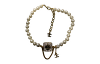 CHANEL Pearl Necklaces Women's Gold