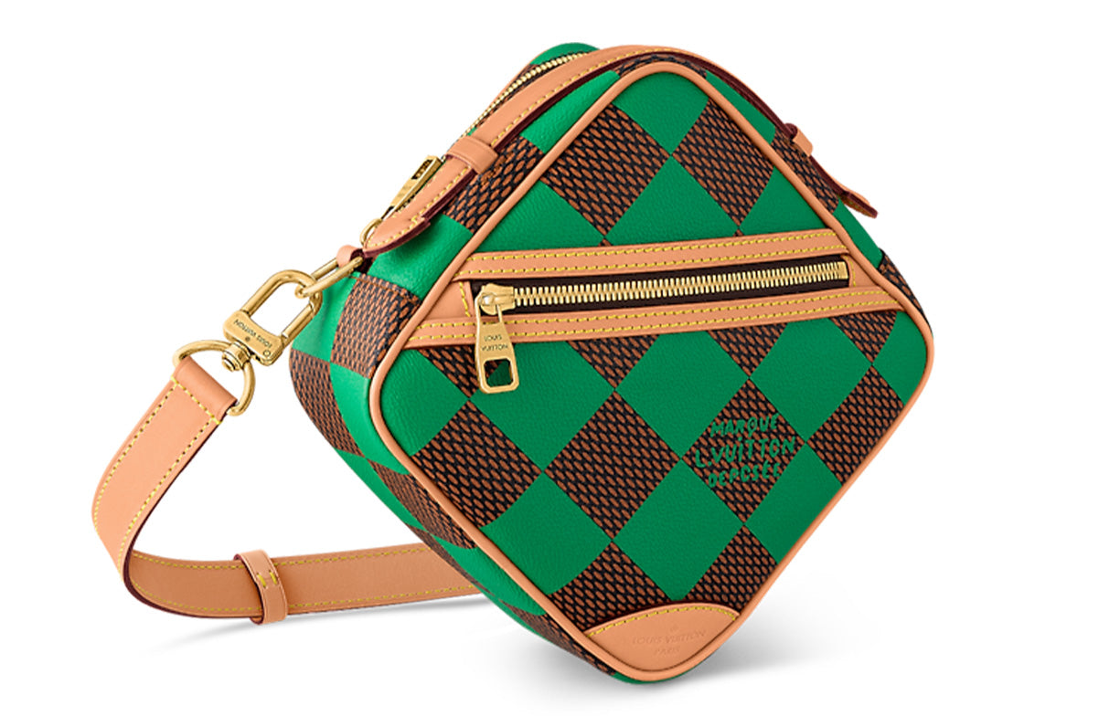LOUIS VUITTON Chess Messenger Bag Damier Pop Green