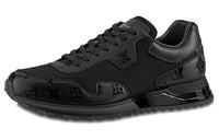 LOUIS VUITTON Run Away Sneakers 'Black Mesh With Monogram Deco'