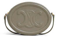 CELINE Cuir Triomphe Smooth Cow Leather Mooncake Bag, Wallet, Shoulder Bag, Crossbody Bag Women's Army Green