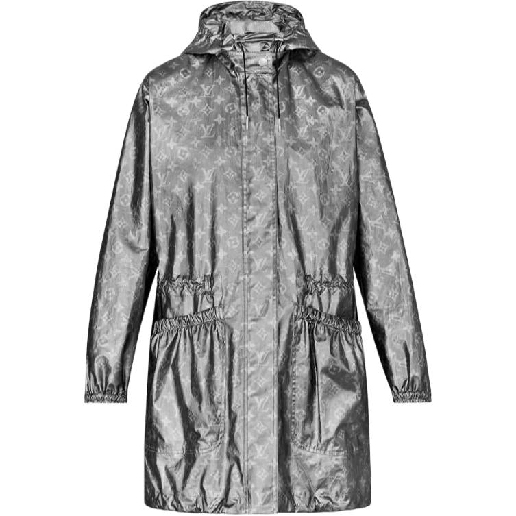 LOUIS VUITTON Parka Coat Women's Silver