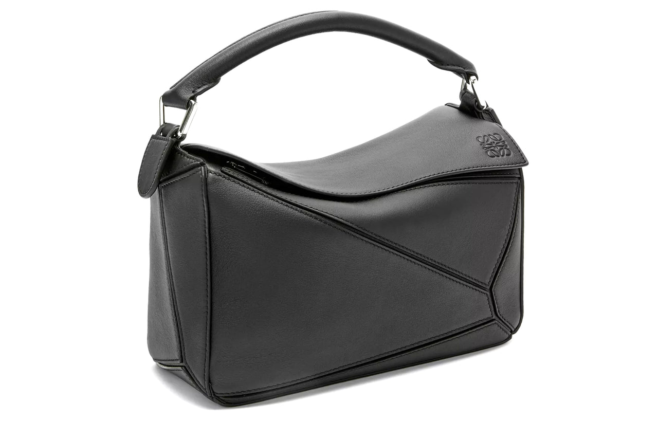 LOEWE Puzzle Bag In Classic Calfskin Small Black