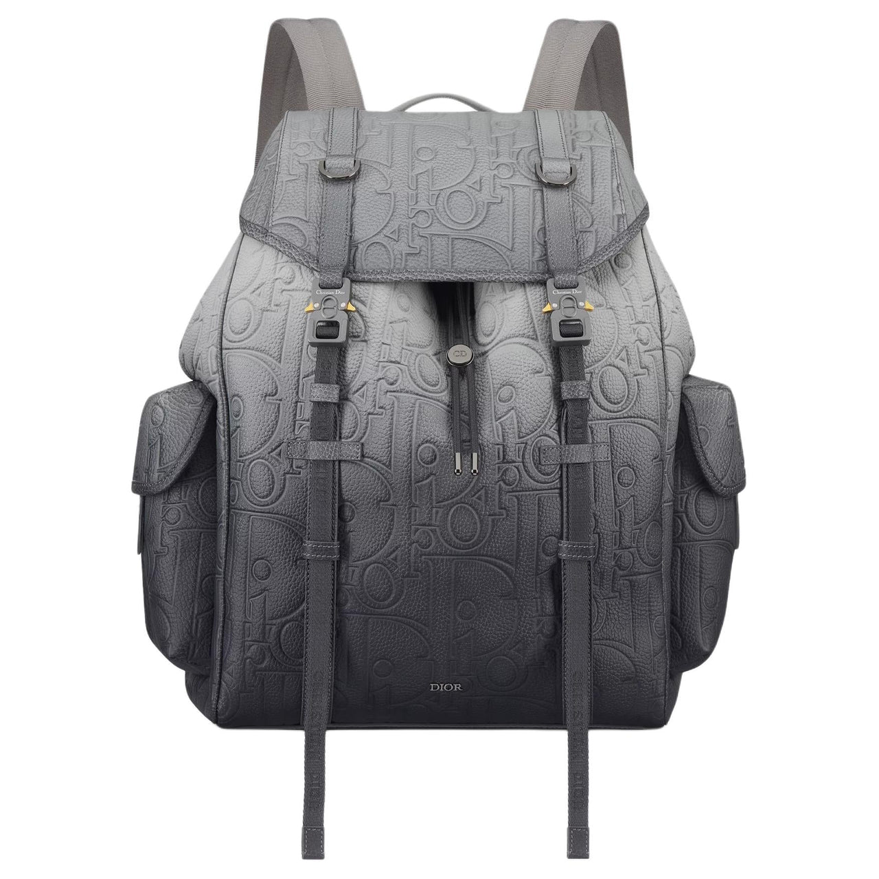DIOR Hit The Road Cow Leather Backpack Men's Gray Black Gradient