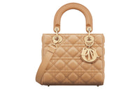 DIOR Lady Dior Sheepskin Lady Dior Bag, Shoulder Bag, Crossbody Bag, Handbag Small Size Women's Bronze