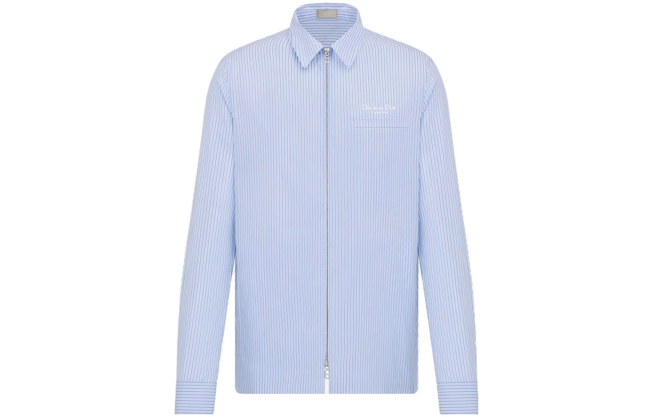 DIOR Christian DIOR Couture Pinstriped Zipped Shirt