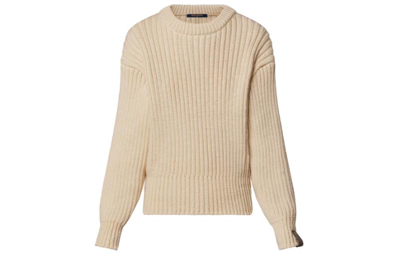 LOUIS VUITTON Elbow Patch Ribbed Pullover