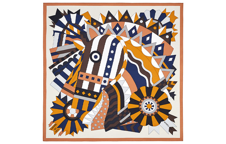 HERMES Silk Scarves Women's Saffron