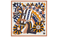 HERMES Silk Scarves Women's Saffron
